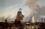 REMBRANDT Harmenszoon van Rijn The Man-of-War Brielle on the Maas near Rotterdam china oil painting reproduction